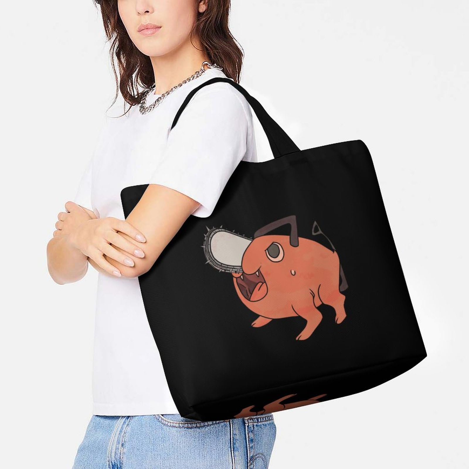 Amazon.co.jp: トートバッグ チェンソーマン ポチタ 買い物袋 エコ